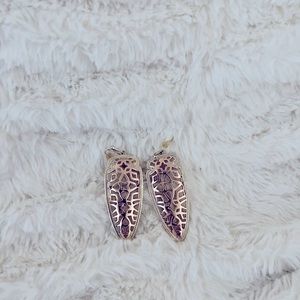 *VINTAGE* Kendra Scott Sadie Earrings in Gold/Rose Gold (like new)